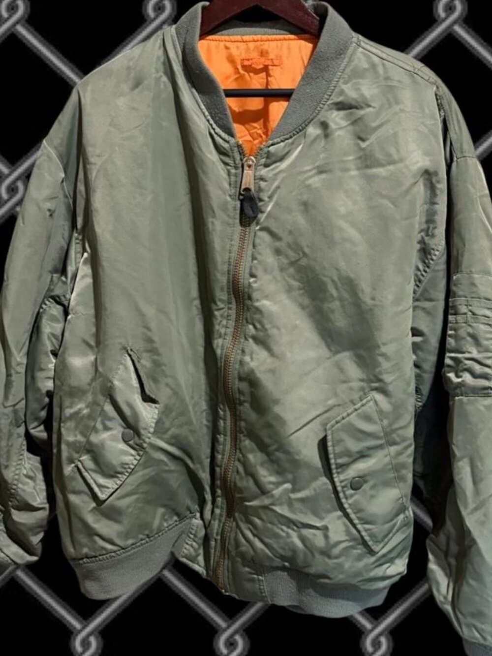 Vintage Green Bomber Jacket